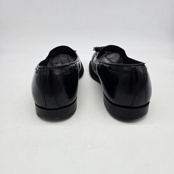 Vintage Bostonian Tassel Loafers Black Leather Men\'s Shoes 9 C/A Made in USA main image 8